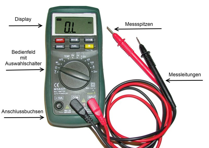 LCD-Strommessgerät Digitales-KFZ-Amperemeter Sicherungskasten Strommessung 